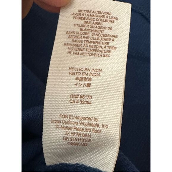 Free People Women M top blue Daniella embroidered long sleeves illusion shirt - Picture 8 of 11